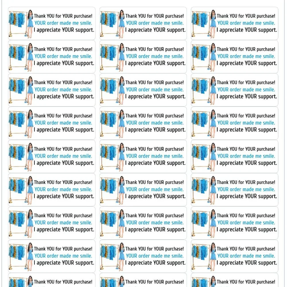 Thank You Stickers Order Shipping Labels